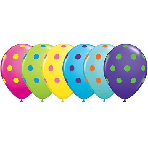 28cm Round Special Assorted Big Polka Dots Colorful Assorted #1024025 - Pack of 25 