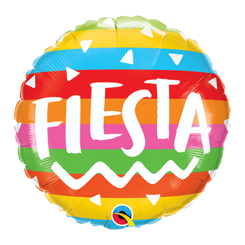 45cm Fiesta Rainbow Stripes Foil Balloon #10244 - Each (Pkgd.)