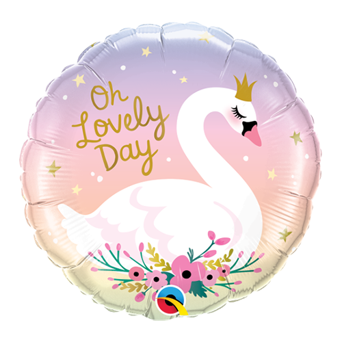 45cm Animal Oh Lovely Day Swan Foil Balloon #10371 - Each (Pkgd.)