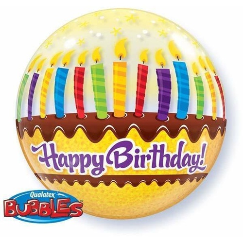 DISC 56cm Single Bubble Birthday Candles & Frosting #10398 - Each TEMPORARILY UNAVAILABLE