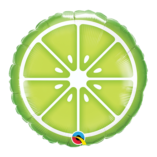 45cm Fruit Sliced Lime Foil Balloon #10405 - Each (Pkgd.) 
