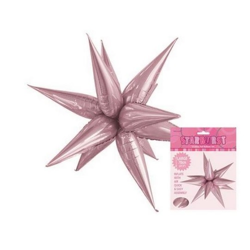 70cm Shape Foil Starburst Light Pink Air Fill ONLY #1042873 - Each (Pkgd.) 