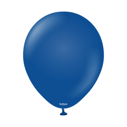 12cm Standard Dark Blue Kalisan Plain Latex Balloons #10523191 - Pack of 100