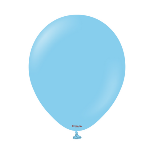 12cm Standard Baby Blue Kalisan Plain Latex Balloons #10523281 - Pack of 100
