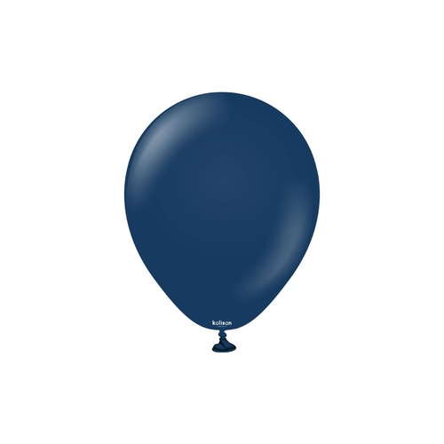 12cm Standard Navy Kalisan Plain Latex Balloons #10523421 - Pack of 100