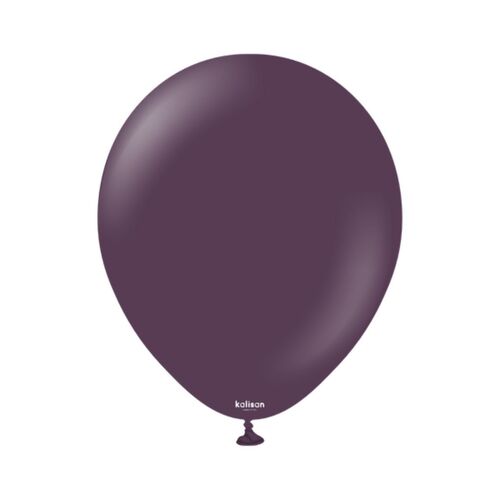 12cm Standard Plum Kalisan Plain Latex Balloons #10523531 - Pack of 100