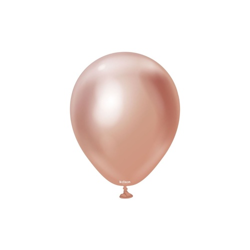 12cm Mirror Rose Gold Kalisan Plain Latex Balloons #10550071 - Pack of 100 COMING SOON