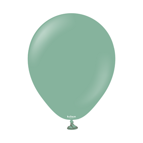 12cm Retro Sage Kalisan Plain Latex Balloons #10580061 - Pack of 100