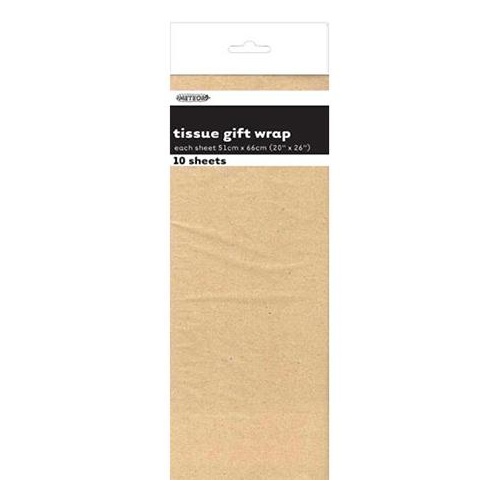 Tissue Sheets Kraft - Each sheet 51cm x 66cm #106289 - Pack of 10 