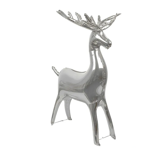 71cm Shape Foil Balloon Standing Reindeer Silver #1074294 - Each (Pkgd.)