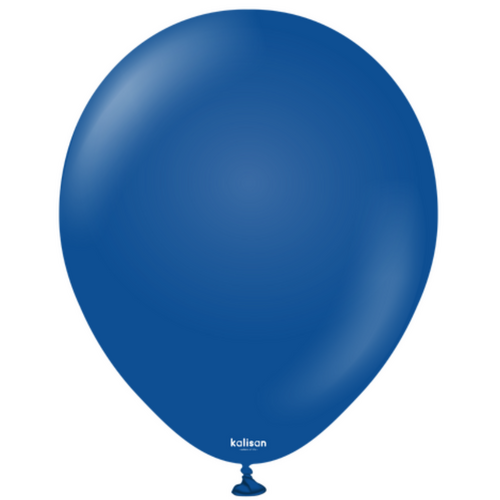30cm Standard Dark Blue Kalisan Plain Latex Balloons # 11223191 - Pack of 100