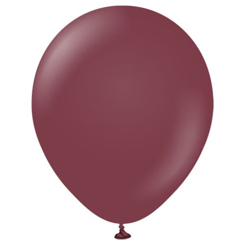 30cm Standard Burgundy Kalisan Plain Latex Balloons #11223401 - Pack of 100