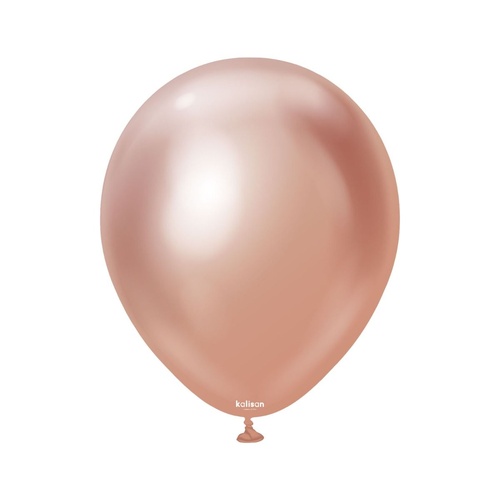 30cm Mirror Rose Gold Kalisan Plain Latex Balloons #11250072 - Pack of 50 COMING SOON