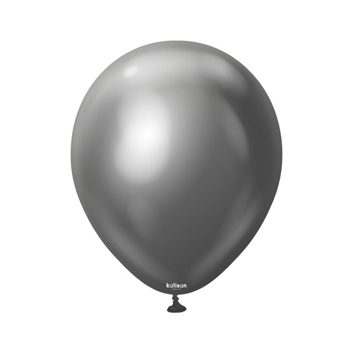 30cm Mirror Space Grey Kalisan Plain Latex Balloons #11250092 - Pack of 50