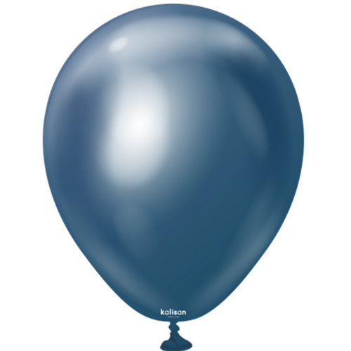30cm Mirror Navy Kalisan Plain Latex Balloons #11250152 - Pack of 50