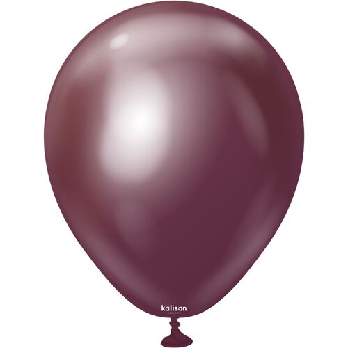 30cm Mirror Burgundy Kalisan Plain Latex Balloons #11250162 - Pack of 50