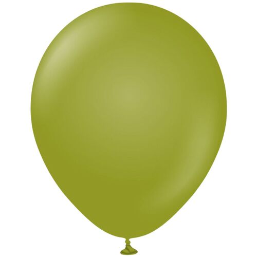 30cm Retro Olive Kalisan Plain Latex Balloons #11280091 - Pack of 100