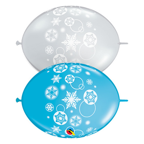 30cm Quick Link Robins Egg & Diamond Clear Snowflakes & Circles-Column  #11417 -  Pack Of 50
