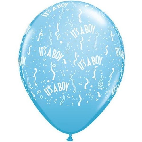 28cm Round Pale Blue It's A Boy-A-Round #1175425 - Pack of 25