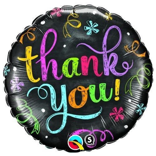 45cm Round Foil Thank You Chalkboard #11826 - Each (Pkgd.) TEMPORARILY UNAVAILABLE