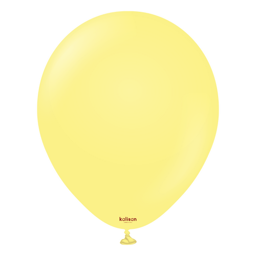 46cm Macaron Yellow Kalisan Plain Latex Balloons #11830050 - Pack of 25