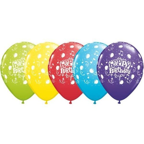 28cm Round Special Assorted Happy Birthday To You Balloons #11853 - Pack of 50 TEMPORARILY UNAVAILABLE