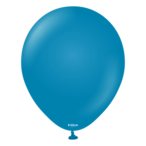 46cm Retro Deep Blue Kalisan Plain Latex Balloons #11880030 - Pack of 25 COMING SOON