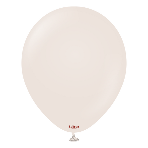 46cm Retro White Sand Kalisan Plain Latex Balloons #11880150 - Pack of 25