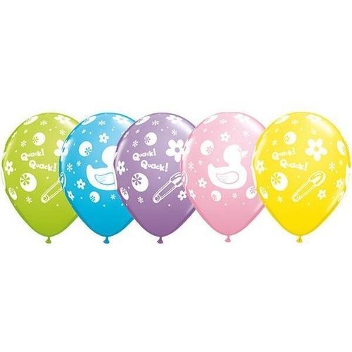 28cm Round Special Assorted Rubber Duckie #11930 - Pack of 50