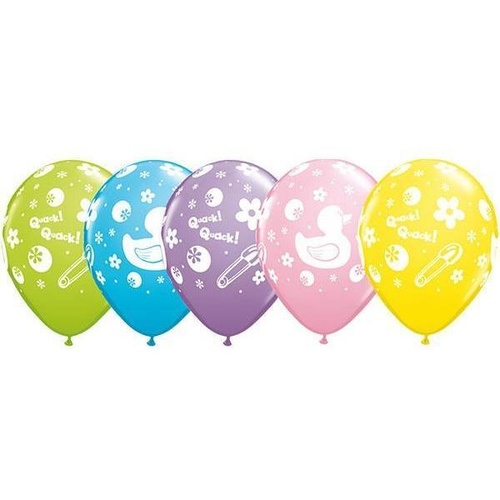 28cm Round Special Assorted Rubber Duckie #11930 - Pack of 50