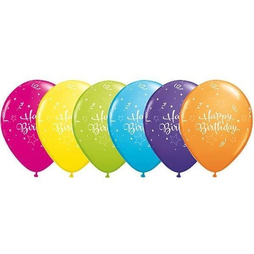 28cm Round Tropical Assorted Birthday Shining Star #11983 - Pack of 50 