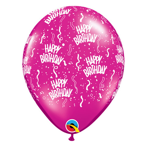 28cm Round Pearl Magenta Birthday-A-Round #12341PM - Pack of 50