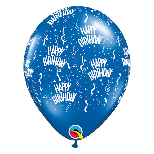 28cm Round Pearl Sapphire Blue Birthday-A-Round #12341PSB25 - Pack of 25 TEMPORARILY UNAVAILABLE
