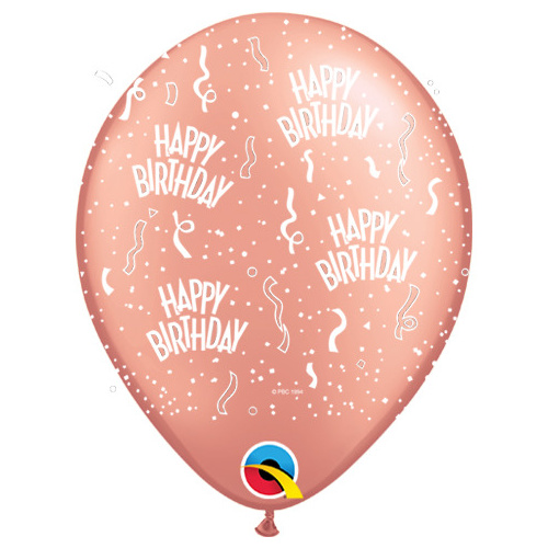 28cm Round Rose Gold Birthday-A-Round #12341RG - Pack of 50 TEMPORARILY UNAVAILABLE