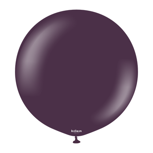 60cm Standard Plum Kalisan Plain Latex Balloons #12423536 - Pack of 2