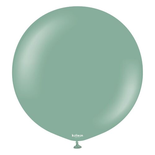 60cm Retro Sage Kalisan Plain Latex Balloons #12480066 - Pack of 2