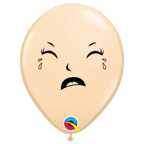 12cm Round Blush Happy/Sad Baby Face #12564 - Pack of 100