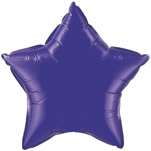 22cm Star Quartz Purple Plain Foil Balloon #12770 - Each (FLAT, unpackaged, requires air inflation, heat sealing)