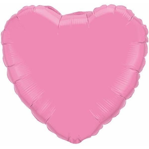 45cm Heart Foil Rose Plain #12891 - Each (Unpkgd.) 