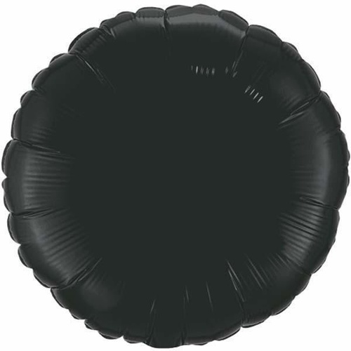 45cm Round Onyx Black Plain Foil #12907 - Each (Unpkgd.) TEMPORARILY UNAVAILABLE