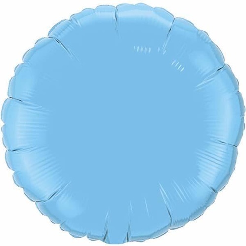 45cm Round Pale Blue Plain Foil #12908 - Each (Unpkgd.)