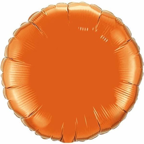 45cm Round Orange Plain Foil #12916 - Each (Unpkgd.)