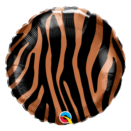 45cm Animal Tiger Stripes Pattern Foil Balloon #13334 - Each (Pkgd.)