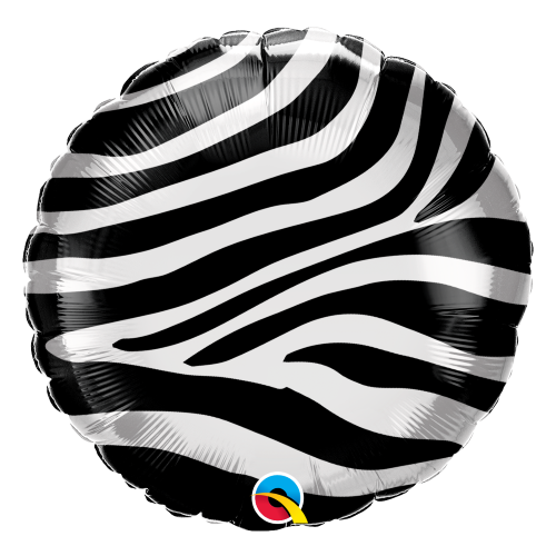 45cm Animal Zebra Stripes Pattern Foil Balloon #13354 - Each (Pkgd.)