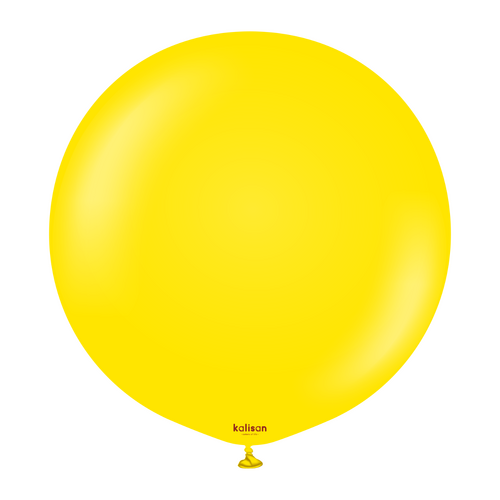 90cm Standard Yellow Kalisan Plain Latex Balloons #13623156 - Pack of 2