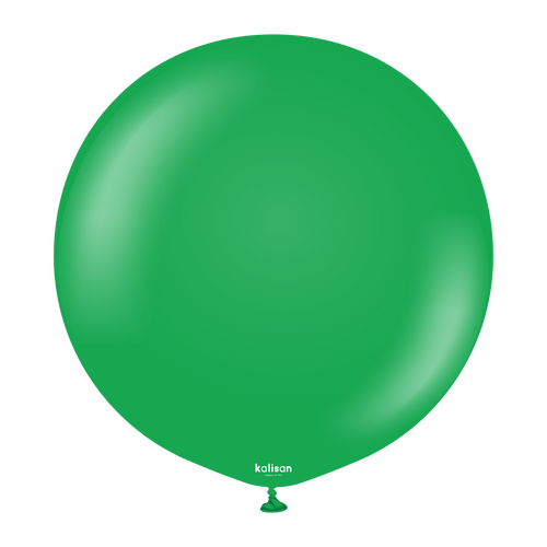 90cm Standard Green Kalisan Plain Latex Balloons #13623166 - Pack of 2