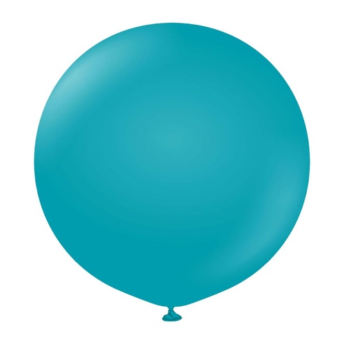 90cm Standard Turquoise Kalisan Plain Latex Balloons #13623186 - Pack of 2