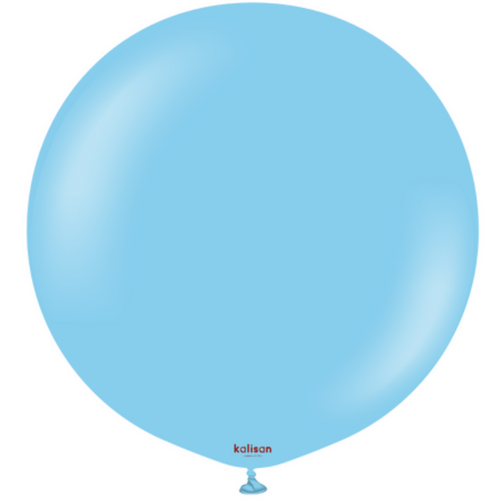 90cm Standard Baby Blue Kalisan Plain Latex Balloons #13623286 - Pack of 2