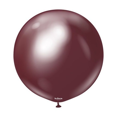 90cm Mirror Violet Kalisan Plain Latex Balloons #13650046 - Pack of 2