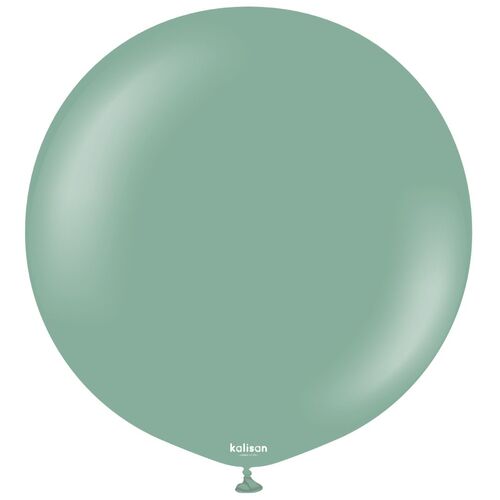 90cm Retro Sage Kalisan Plain Latex Balloons # 13680066 - Pack of 2